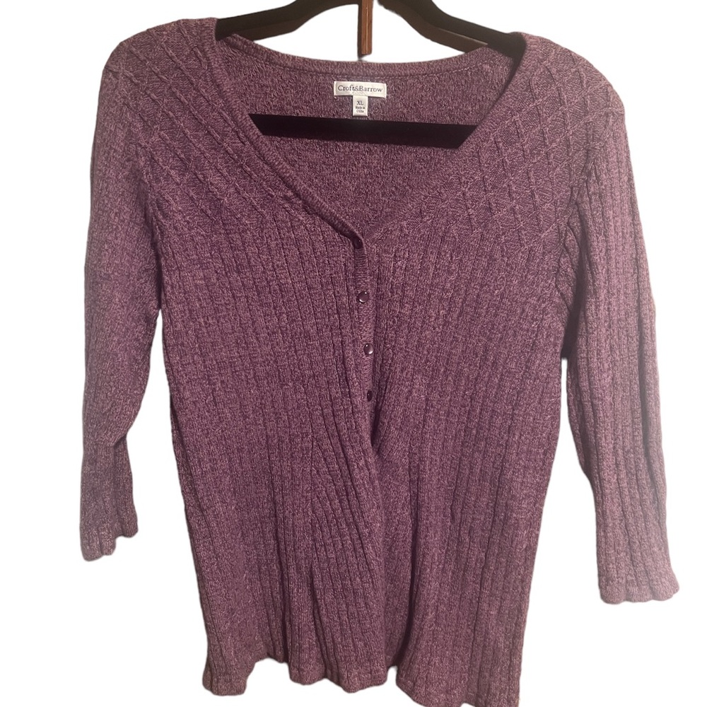 Cardigan in purple from Croft&Barrow